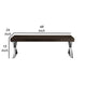 Rix 48 Inch Coffee Table 1 Drawer X Shape Steel Legs Espresso Brown Wood By Casagear Home BM315063