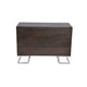 Sam 39 Inch Dresser 3 Drawers Sleek Steel Legs Espresso Brown Wood By Casagear Home