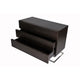Sam 39 Inch Dresser 3 Drawers Sleek Steel Legs Espresso Brown Wood By Casagear Home