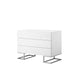 Sam 39 Inch Dresser with 3 Drawers Chrome Steel Legs White Wood Finish By Casagear Home BM315076