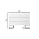 Sam 39 Inch Dresser with 3 Drawers Chrome Steel Legs White Wood Finish By Casagear Home