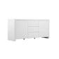 Ross 63 Inch Buffet Console Cabinet 2 Doors and 3 Drawers White Wood By Casagear Home BM315083