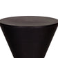 Hillary 17 Inch Side Table, Indoor Outdoor, Hourglass Shape, Black Finish By Casagear Home