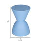 Hillary 17 Inch Side Table Indoor Outdoor Hourglass Shape Blue Finish By Casagear Home BM315085