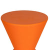 Hillary 17 Inch Side Table Indoor Outdoor Hourglass Shape Orange Finish By Casagear Home BM315086