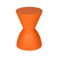 Hillary 17 Inch Side Table Indoor Outdoor Hourglass Shape Orange Finish By Casagear Home BM315086