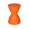 Hillary 17 Inch Side Table Indoor Outdoor Hourglass Shape Orange Finish By Casagear Home BM315086