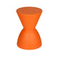 Hillary 17 Inch Side Table Indoor Outdoor Hourglass Shape Orange Finish By Casagear Home BM315086