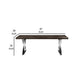 Rix 87 Inch Dining Table Espresso Brown Wood Top X Chrome Steel Legs By Casagear Home BM315090