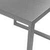 Tom 22 Inch Side End Table, Square Top, Square Legs, Gray Brushed Metal By Casagear Home