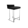 Boly 26’’ Counter Height Chair Black Faux Leather Steel by Casagear Home BM315108