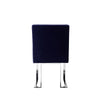 Boly 19 Inch Dining Chair Set of 2 Navy Blue Velvet Foam Chrome Steel By Casagear Home BM315120