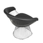 Mimi 27 Inch Accent Armchair, Black Faux Leather, Foam Cushions, Steel Wire By Casagear Home