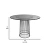 Pima 40 Inch Dining Table, Round Tempered Glass Top, Open Padestal Base By Casagear Home