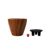 Shyo Self Watering Planter Set of 2, Round Pots, Dark Brown Faux Wood By Casagear Home