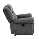 Ben 38 Inch Manual Recliner Chair Gray Microfiber Plush Foam Solid Wood By Casagear Home BM315172