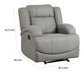 Kate 37 Inch Manual Recliner Chair Cushions Gray Microfiber Solid Wood By Casagear Home BM315177