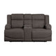Kate 71 Inch Power Double Recliner Loveseat Center Console USB Brown By Casagear Home BM315183