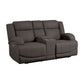 Kate 71 Inch Power Double Recliner Loveseat, Center Console, USB, Brown By Casagear Home