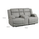 Kate 71 Inch Power Double Recliner Loveseat Center Console USB Gray By Casagear Home BM315185