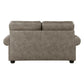 Jade 72 Inch Loveseat Taupe Brown Microfiber 4 Pillows Cushioned Wood By Casagear Home BM315215