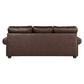 Jade 98 Inch Sofa Rich Brown Microfiber 4 Pillows Soft Cushions Wood By Casagear Home BM315216