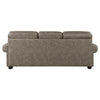 Jade 98 Inch Sofa Taupe Brown Microfiber 4 Pillows Soft Cushions Wood By Casagear Home BM315217