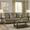 Jade 98 Inch Sofa, Taupe Brown Microfiber, 4 Pillows, Soft Cushions, Wood By Casagear Home
