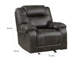 Lily 42 Inch Manual Glider Recliner Chair Brown Microfiber Solid Wood By Casagear Home BM315229