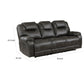 Lily 87 Inch Double Manual Recliner Sofa Brown Microfiber Solid Wood By Casagear Home BM315231