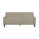 Willow 76 Inch Sofa Plush Beige Top Grain and Faux Leather Solid Wood By Casagear Home BM315237