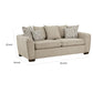 Gini 82 Inch Sofa 7 Pillows Nailhead Trim Brown Chenille Solid Wood By Casagear Home BM315241