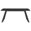 71 Inch Dining Table Rectangular Tabletop Sled Style Base Gray Metal By Casagear Home BM315257