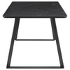 71 Inch Dining Table Rectangular Tabletop Sled Style Base Gray Metal By Casagear Home BM315257