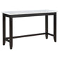 36 Inch Counter Height Table Rectangular White Marble Top Espresso Brown By Casagear Home BM315259