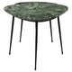 2 Piece Nesting Accent Table Set Triangular Marble Top Green Black By Casagear Home BM315281