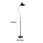 69 Inch Floor Lamp V Curved Arm Wavy Edges Black Metal Gold White By Casagear Home BM315286