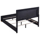 Dex Platform King Size Bed Panel LED Headboard Black Wood Melamine Finish By Casagear Home