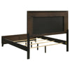 Aki Platform King Size Bed Panel Design Modern Cut Out Trim Black Wood By Casagear Home BM315297