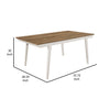 Ane 71 Inch Dining Table Rectangular Farmhouse Brown Acacia Solid Wood By Casagear Home BM315311