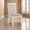 Ane 20 Inch Dining Side Chair Set of 2 Farmhouse Slatted Back White Wood By Casagear Home BM315312