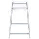 Ani 24 Inch Counter Height Stool Set of 2 Acrylic Clear Chrome Metal By Casagear Home BM315319