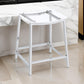 Ani 24 Inch Counter Height Stool Set of 2, Acrylic Clear, Chrome Metal By Casagear Home