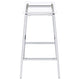 Ani 29 Inch Barstool Set of 2 Acrylic Clear Seat Footrest Chrome Metal By Casagear Home BM315320