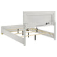 Dex Full Size Bed with LED Framed Headboard White Wood Finish Gold Legs By Casagear Home BM315323