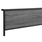 Rick Full Size Platform Bed, 1 Shelf, Retro Style, Black Metal Frame, Gray By Casagear Home