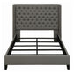 Diya Full Size Platform Bed Button Tufted Upholstery Nailhead Trim Gray By Casagear Home BM315338