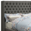 Diya Full Size Platform Bed Button Tufted Upholstery Nailhead Trim Gray By Casagear Home BM315338