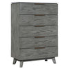 Tira 51 Inch Tall Dresser Chest 5 Drawers White Marble Top Gray Finish By Casagear Home BM315343