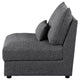 Ash 35 Inch Armless Accent Sofa Chair with Cushions Modular Gray Black By Casagear Home BM315350